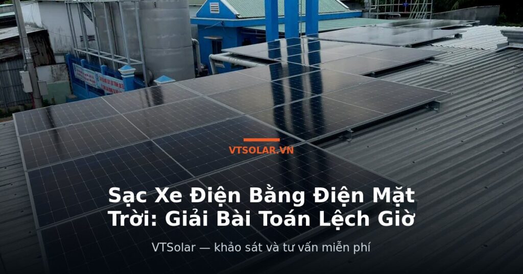 Sạc Xe Điện Bằng Điện Mặt Trời: Giải Bài Toán Lệch Giờ